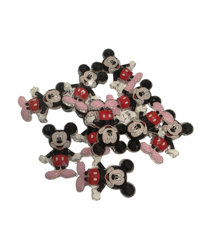 Mouse Inspired Glitter Resin Flatback Embellishments
