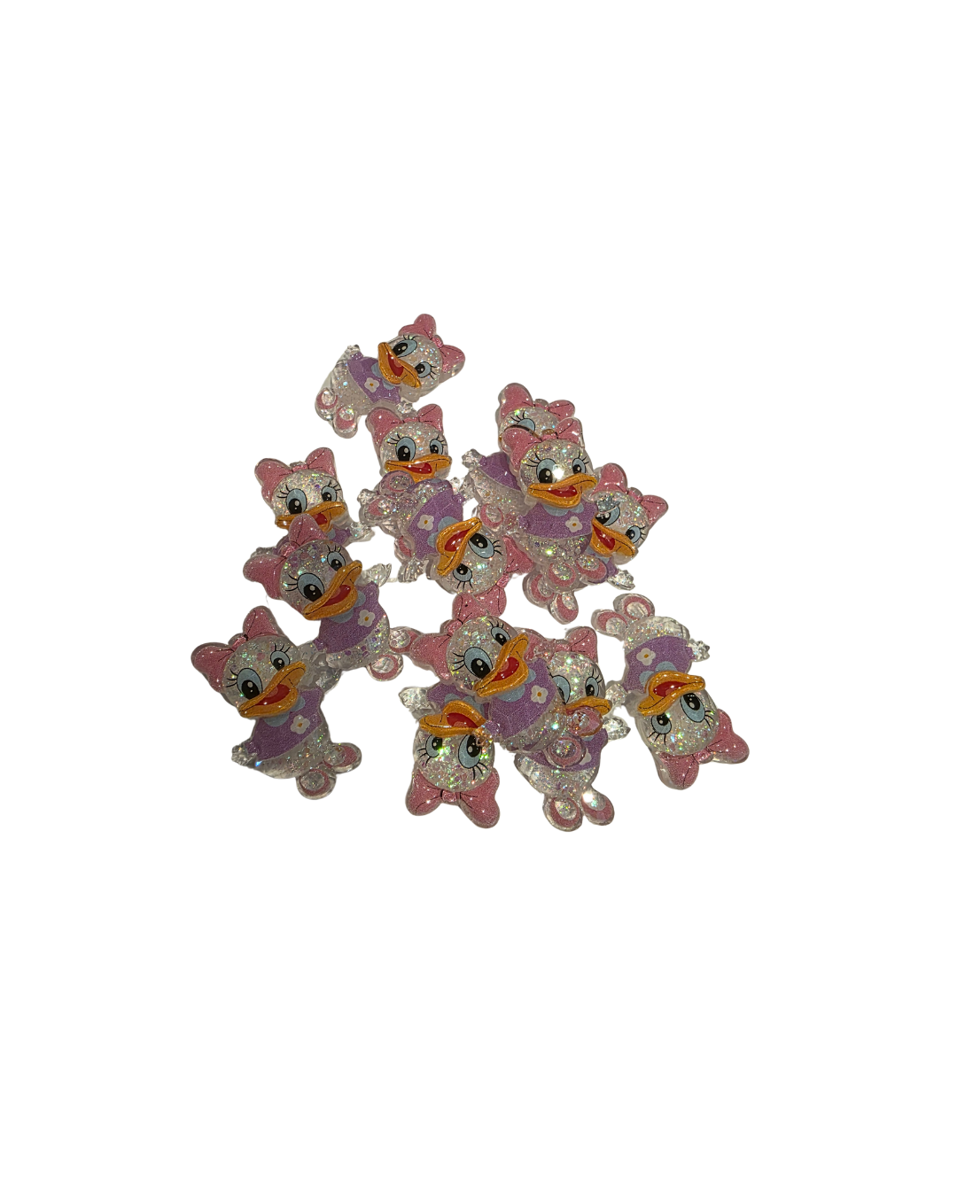 Duck Inspired Glitter Resin Flatback Embellishments