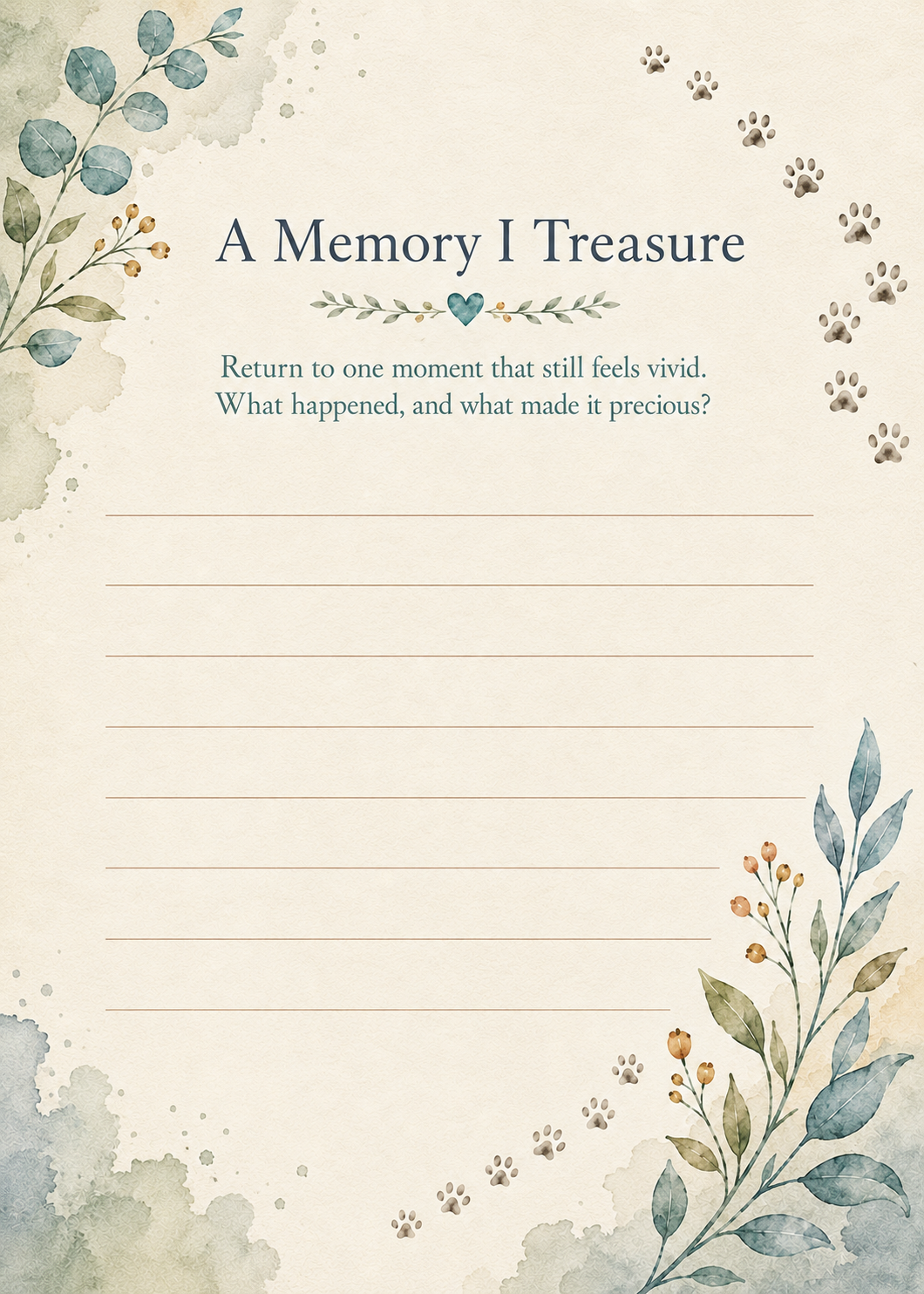 The Pawprints You Left Behind