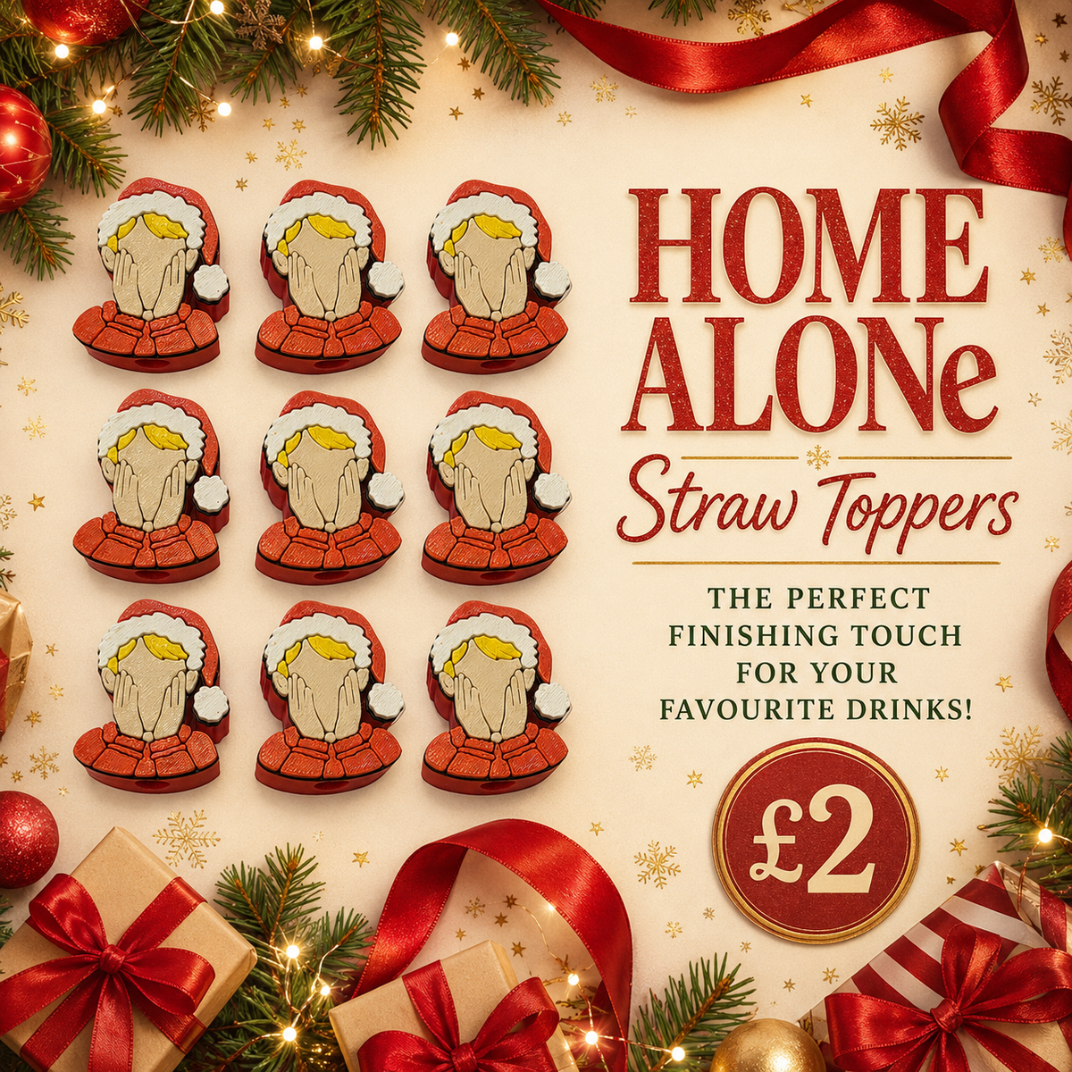 3D Straw toppers