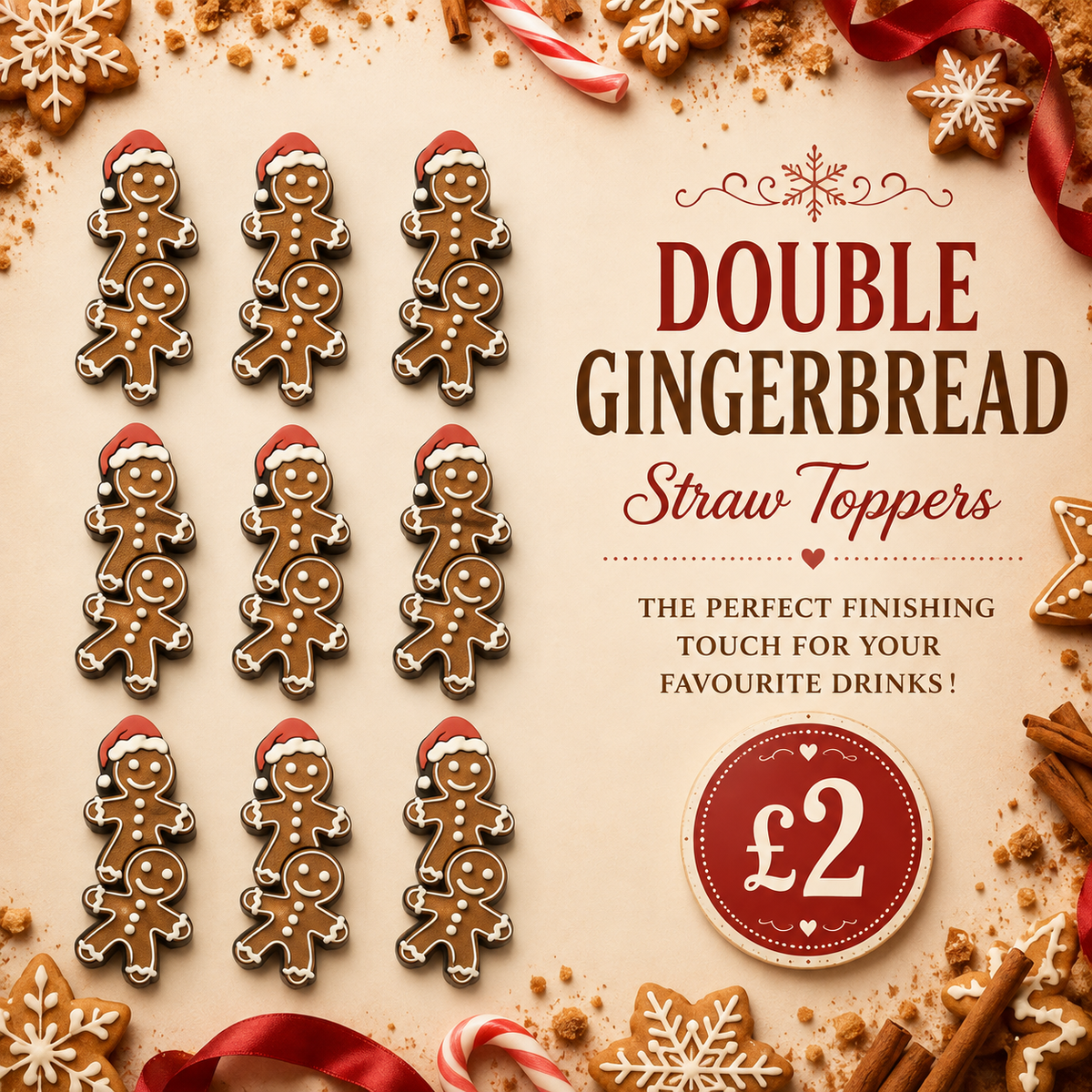 3D Straw toppers