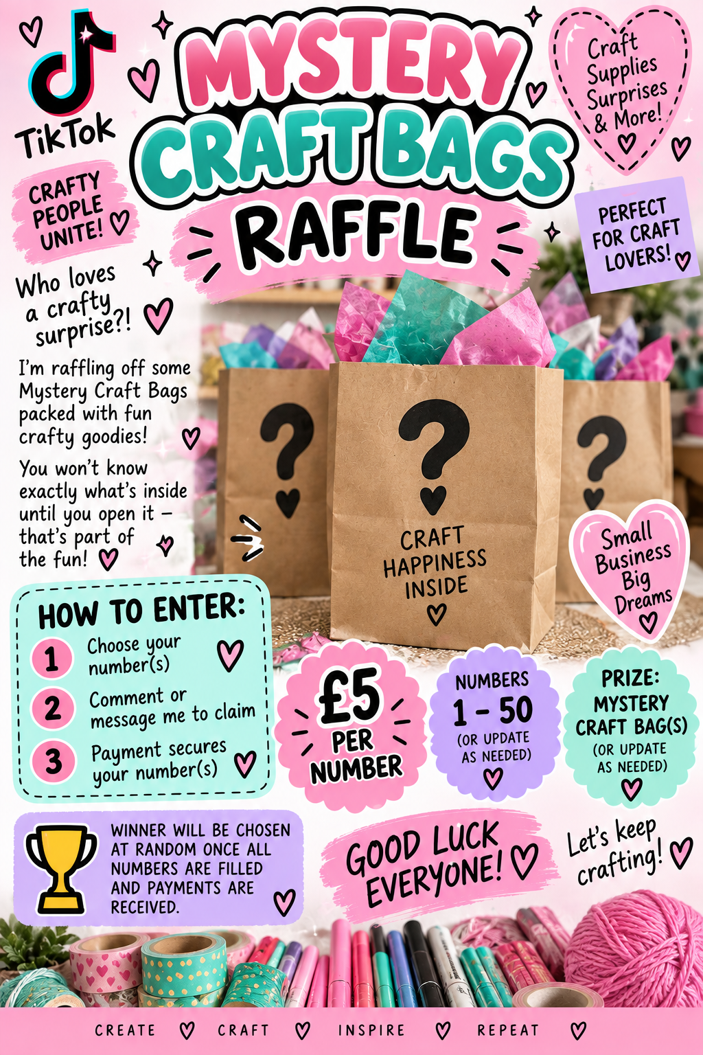 Raffle for £100 mystery bag