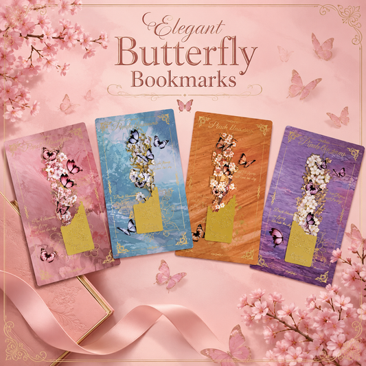 Elegant Butterfly Metal Bookmarks | Vintage Butterfly Page Markers | Floral Gift for Book Lovers