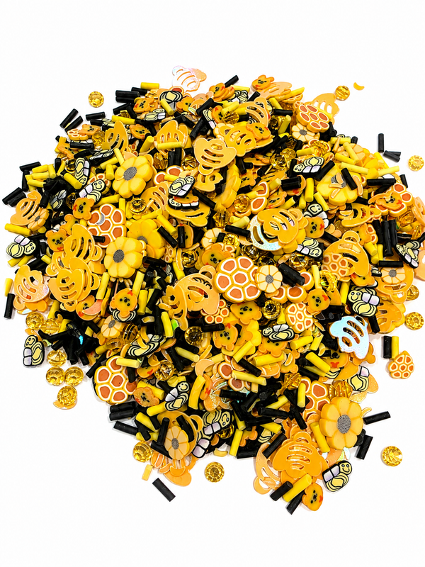 Honey Bee Polymer Clay Slices – 50g Bee & Honey Craft Mix