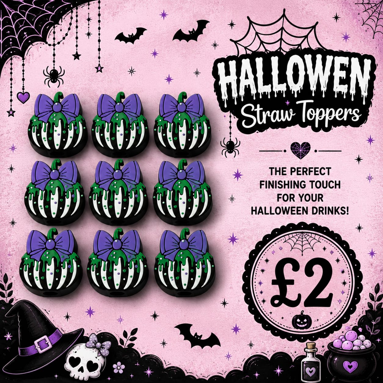 3D Straw toppers
