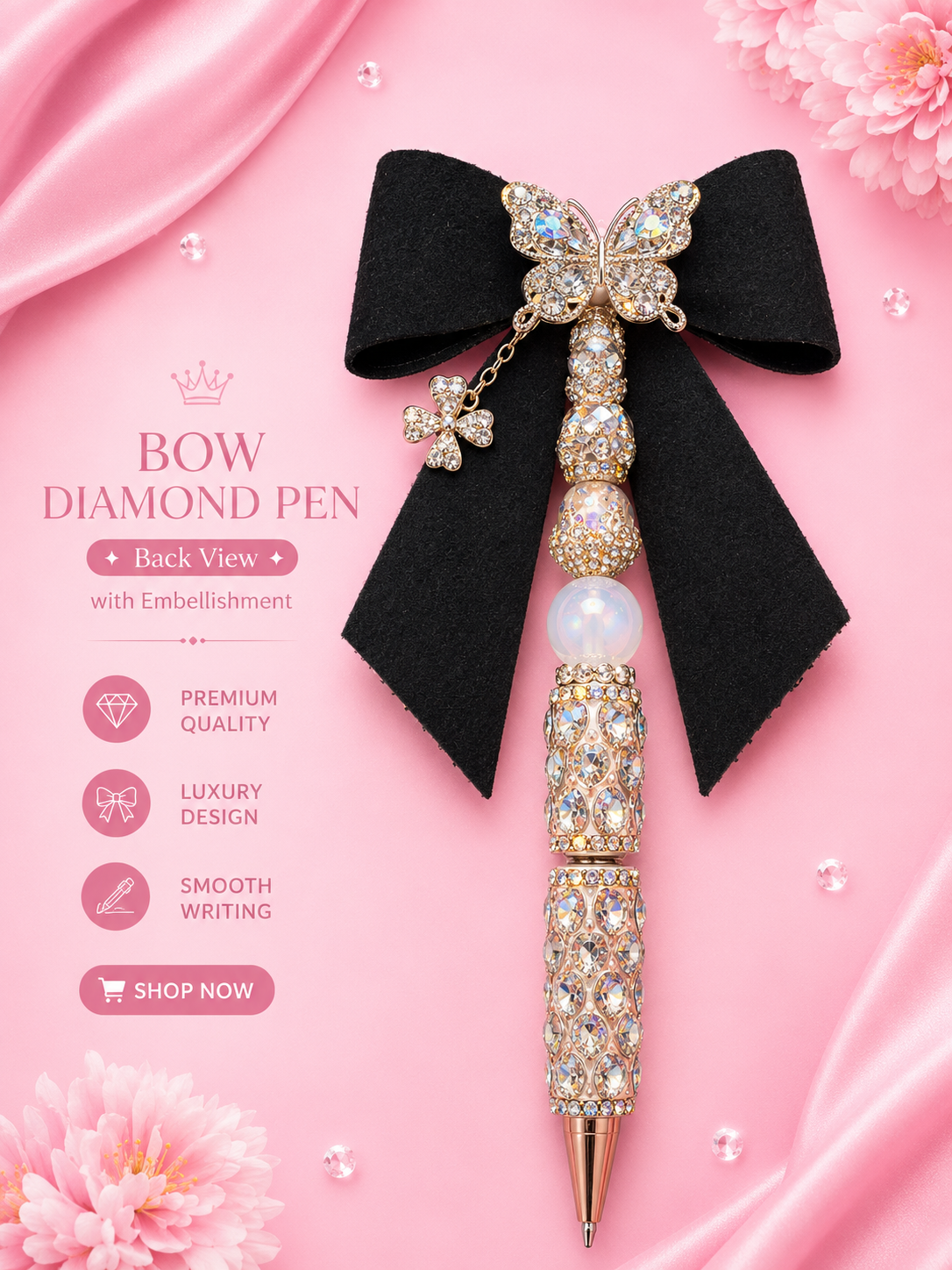 Luxury Bow Diamond Pen
