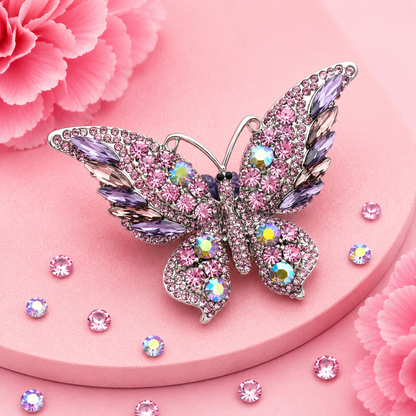 Luxury Crystal Butterfly Pen Toppers | Sparkling Rhinestone Butterfly Charms for Beaded Pens | DIY Pen Making Accessories