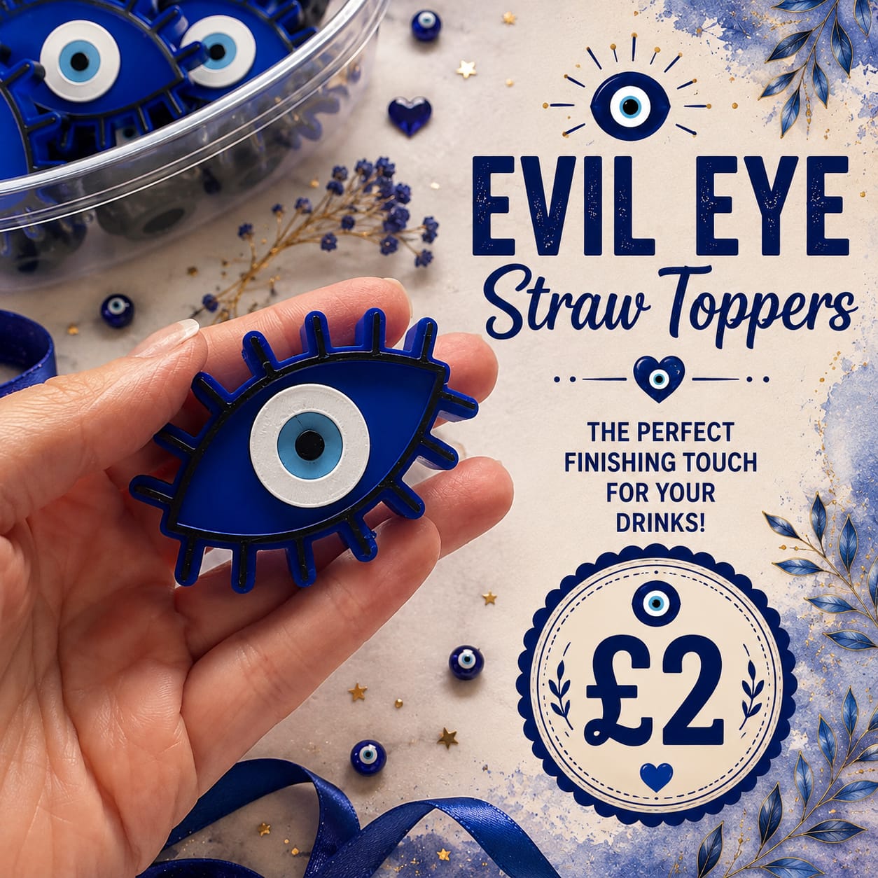 3D Straw toppers