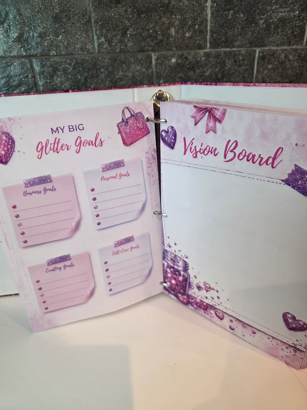 Pretty Glitterific Glow Getter Planner 331 pages Business bestie Pre-Order