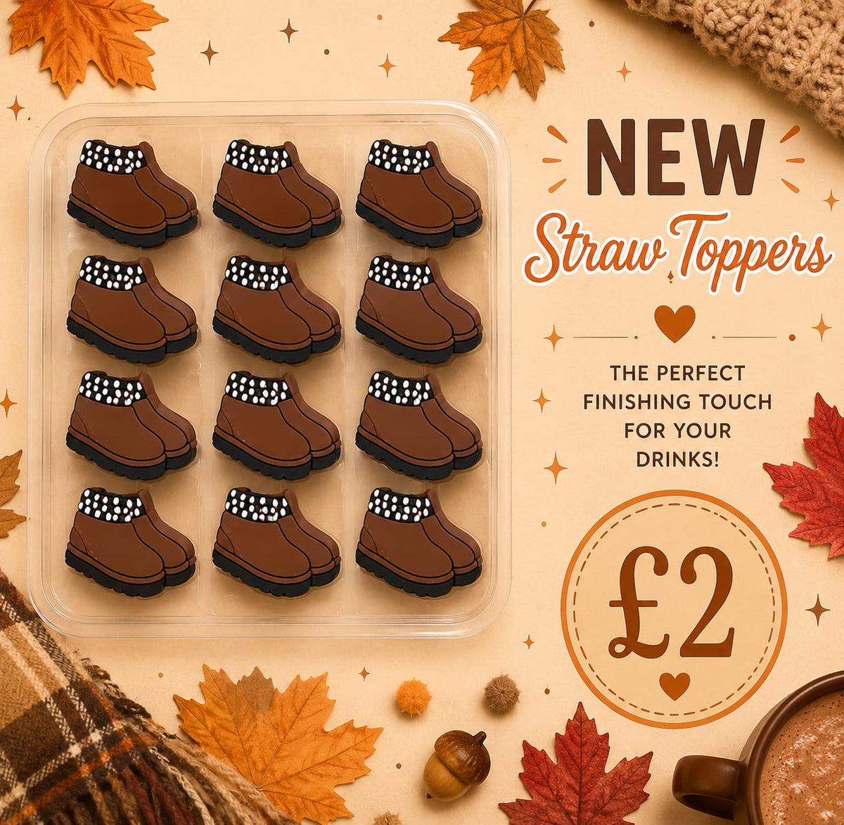 3D Straw toppers