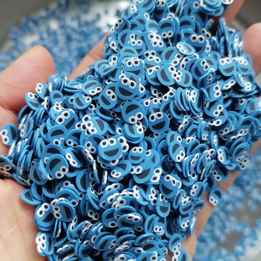 Blue Monster Polymer Clay Slices – 50g