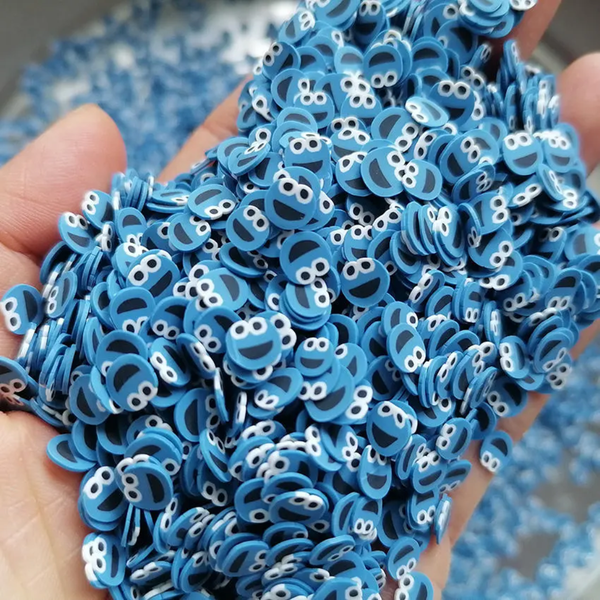 Blue Monster Polymer Clay Slices – 50g