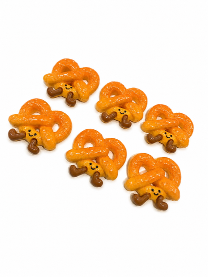 Kawaii Food Friends Resin Flatback Embellishment Set | Cute Bread, Croissant, Pretzel, Cake & Bun Cabochons