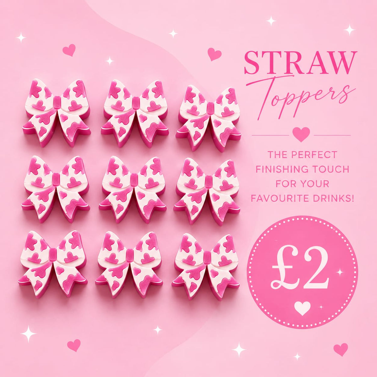 3D Straw toppers