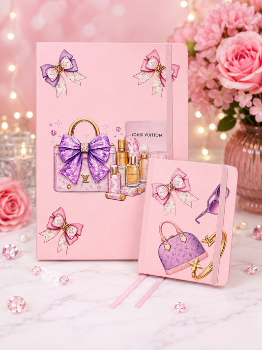 Luxury Pink Designer Inspired Notebook Set