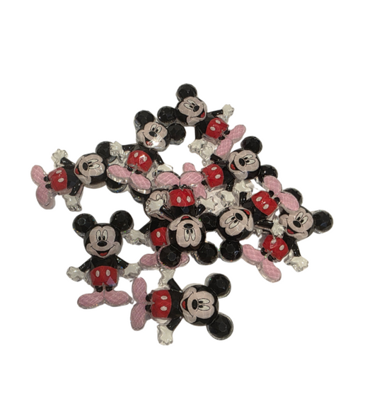 Mouse Inspired Glitter Resin Flatback Embellishments