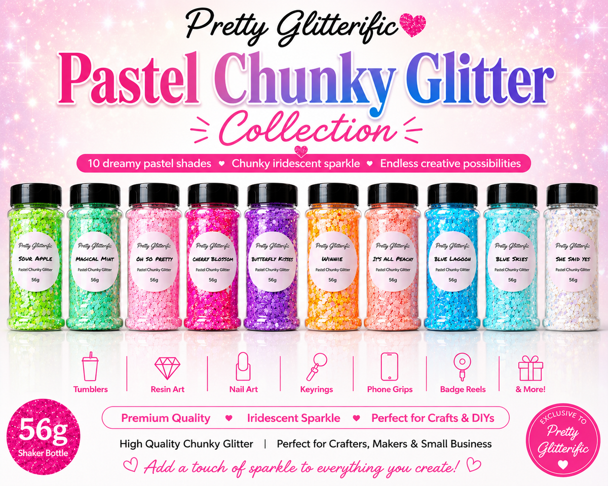 Rainbow Pastel Chunky Glitter