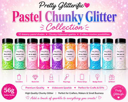 Rainbow Pastel Chunky Glitter