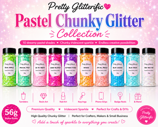 Rainbow Pastel Chunky Glitter