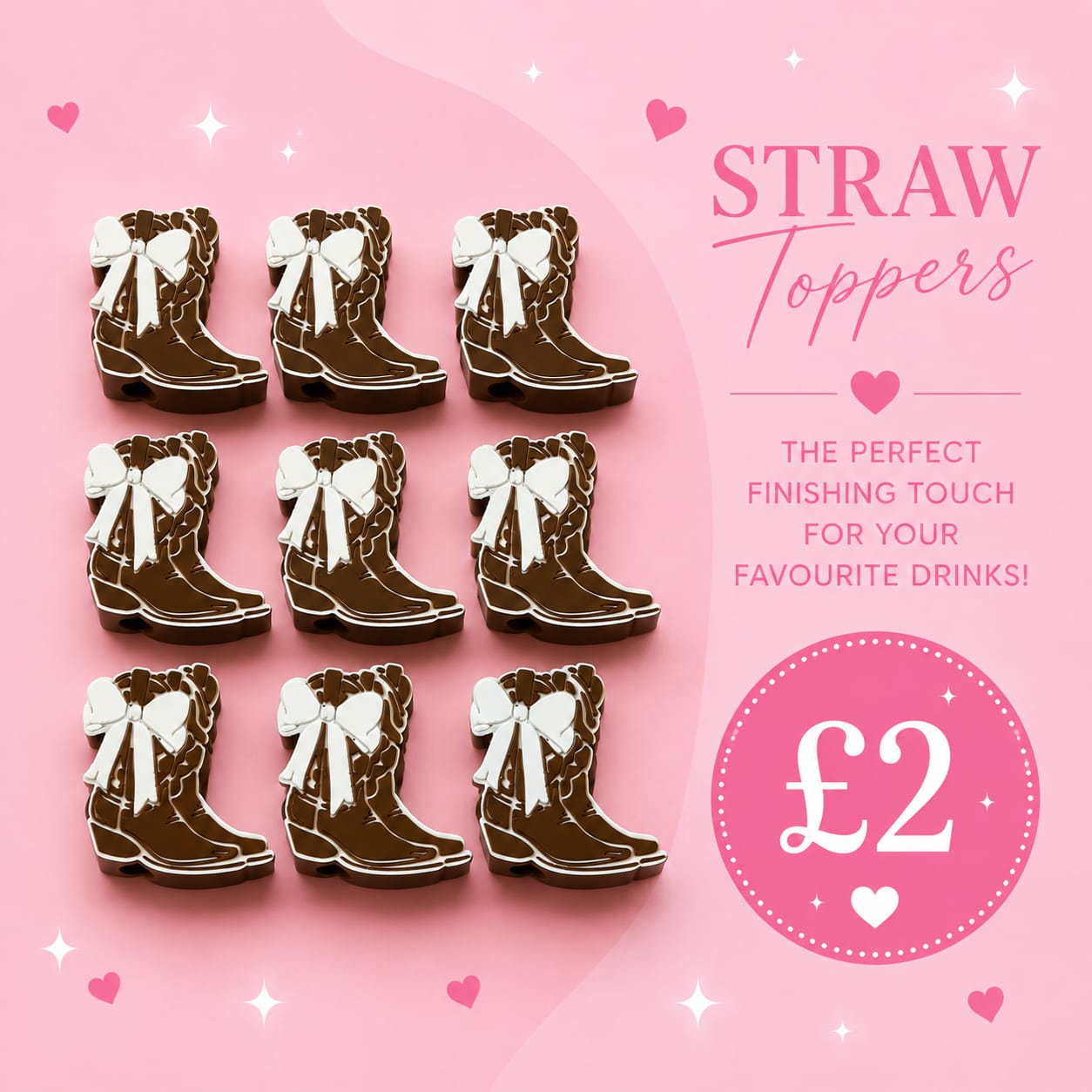 3D Straw toppers