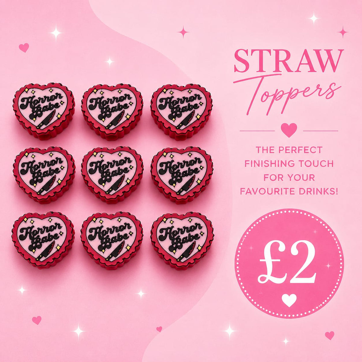 3D Straw toppers