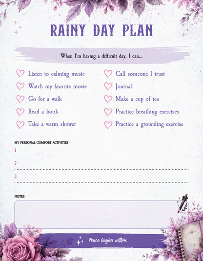 My Safe Space – A5 Mental Health Journal & Wellness Planner | 72 Pages Pre-Order