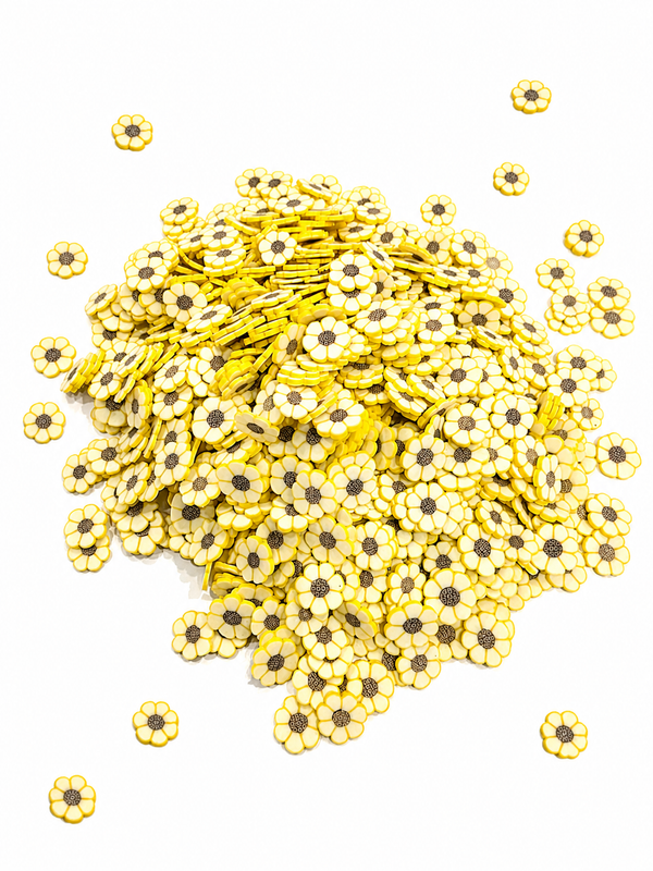 Sunflower Daisy Polymer Clay Slices– 50g