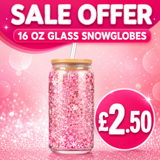 16 oz glass snowglobe