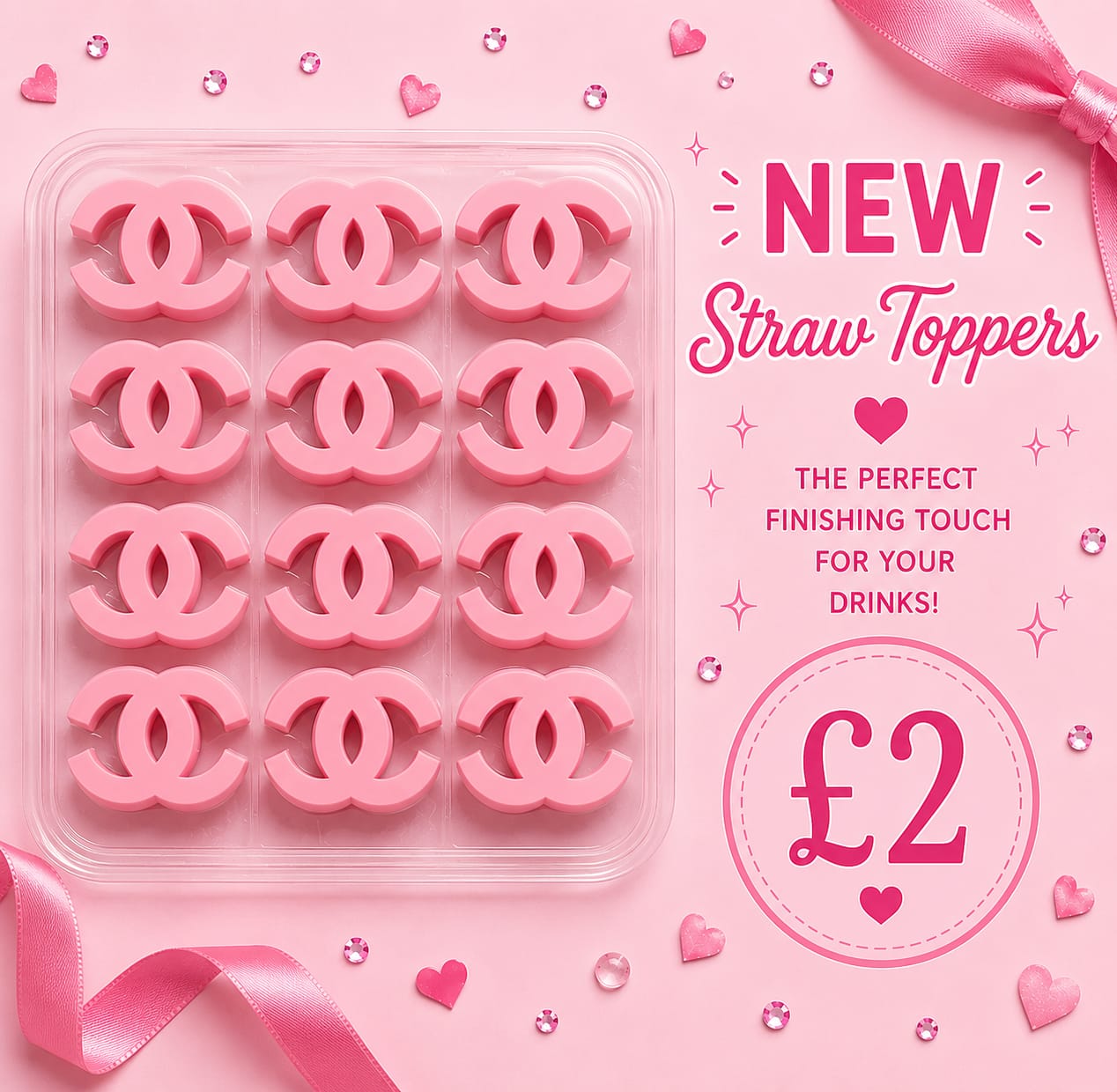 3D Straw toppers