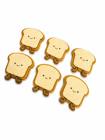 Kawaii Food Friends Resin Flatback Embellishment Set | Cute Bread, Croissant, Pretzel, Cake & Bun Cabochons