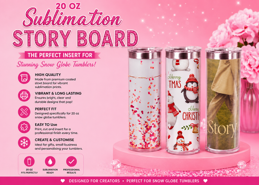 20oz Sublimation StoryBoard Snow Globe Tumblers
