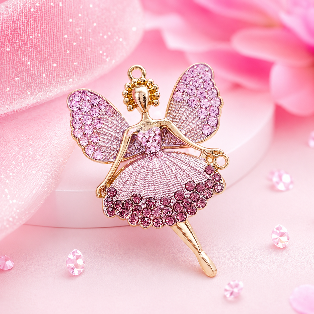 Fairy Charm Collection | Rhinestone Pendant Charms for Beaded Pens, Keyrings & Craft Projects