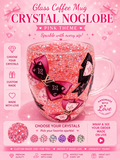 Custom Crystal Glass Coffee Mug Handmade Crystal Mug