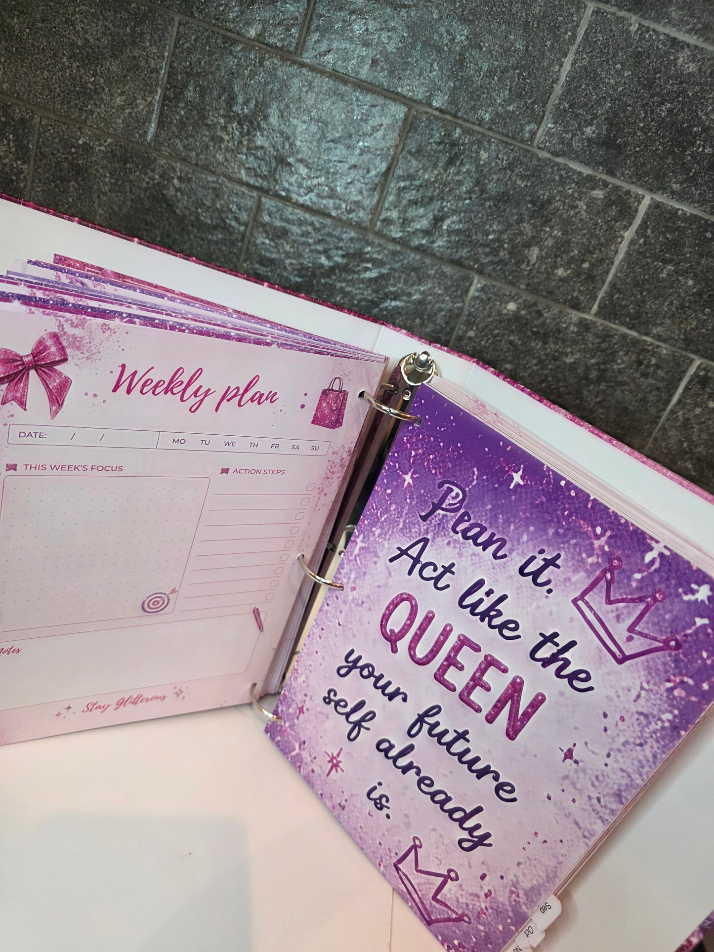 Pretty Glitterific Glow Getter Planner 331 pages Business bestie Pre-Order
