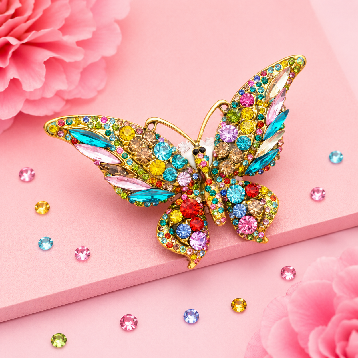 Luxury Crystal Butterfly Pen Toppers | Sparkling Rhinestone Butterfly Charms for Beaded Pens | DIY Pen Making Accessories