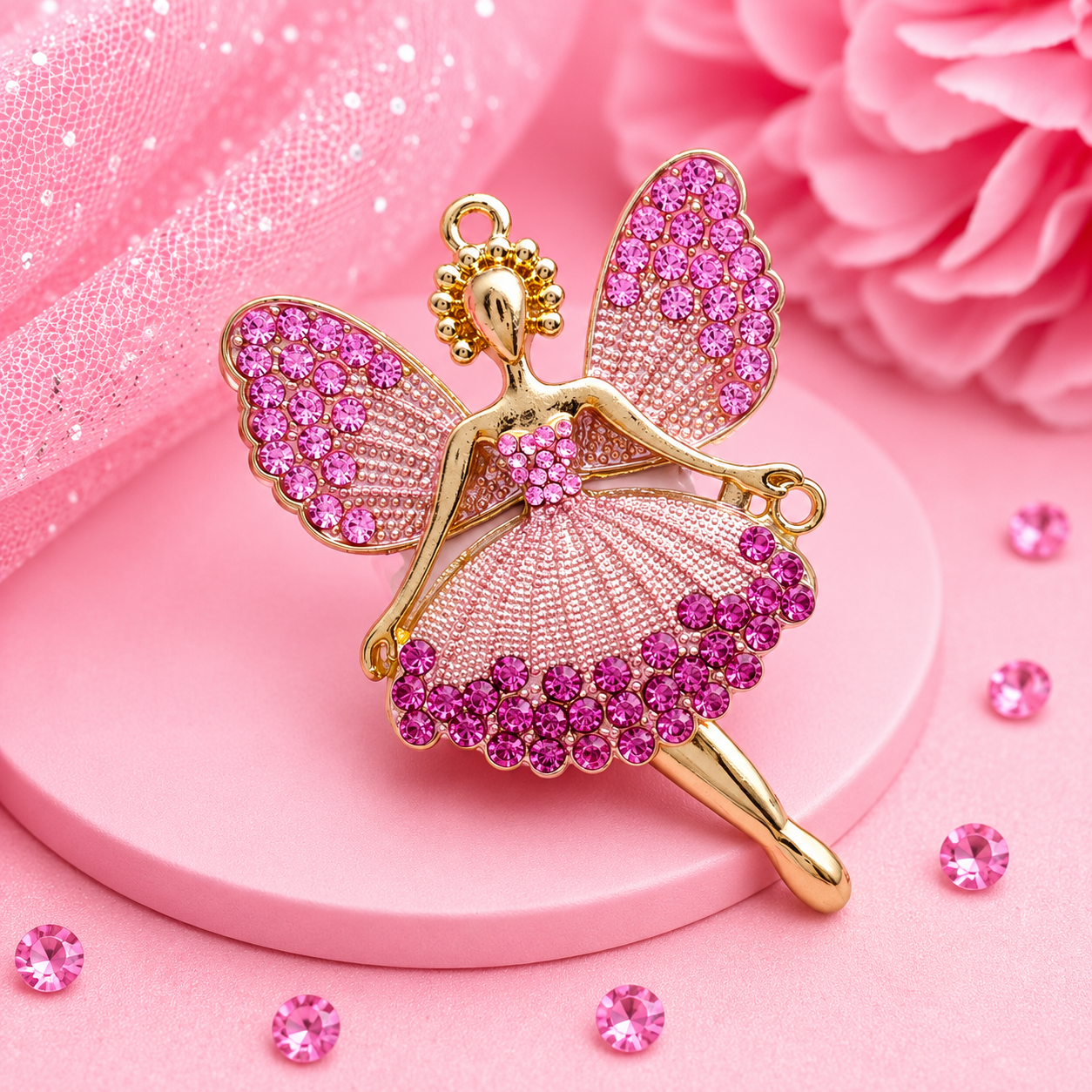 Fairy Charm Collection | Rhinestone Pendant Charms for Beaded Pens, Keyrings & Craft Projects