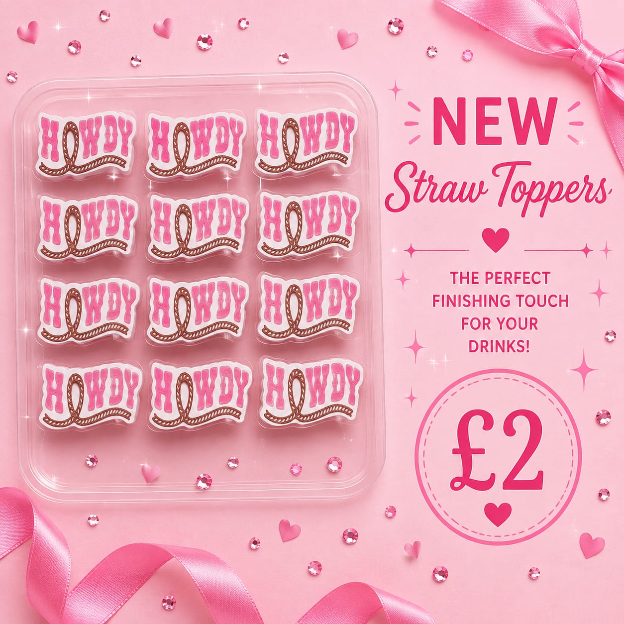 3D Straw toppers