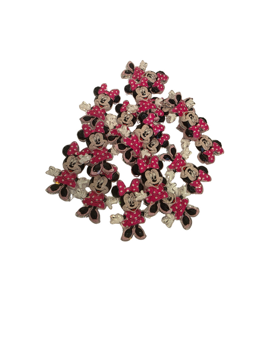 Mouse Girl Inspired Glitter Resin Flatback Embellishments
