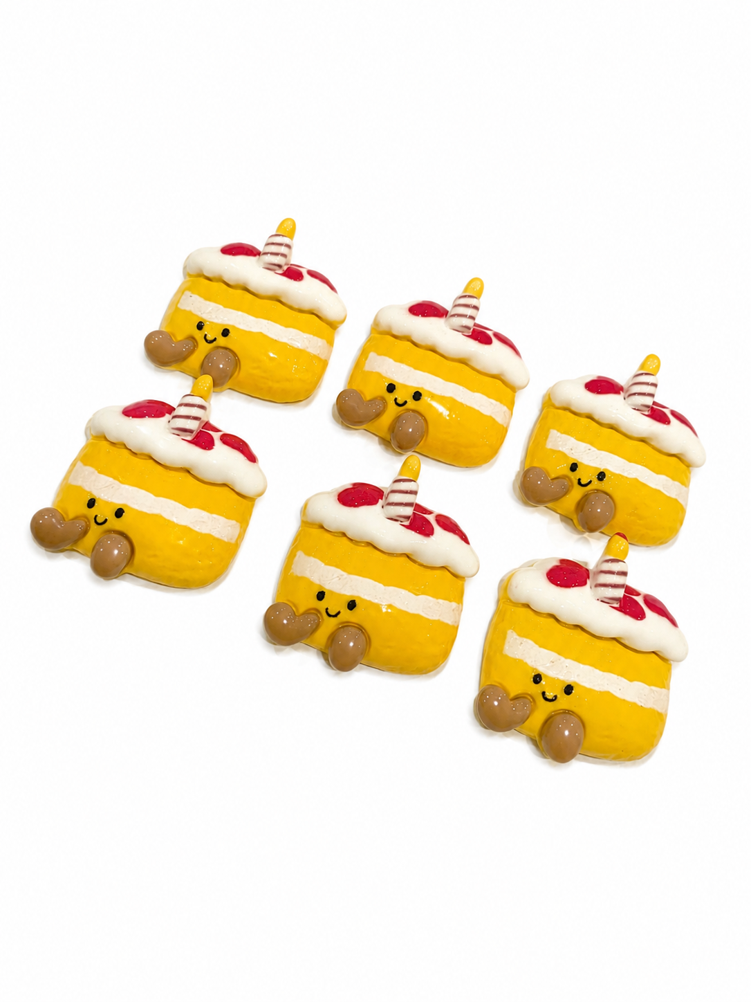 Kawaii Food Friends Resin Flatback Embellishment Set | Cute Bread, Croissant, Pretzel, Cake & Bun Cabochons
