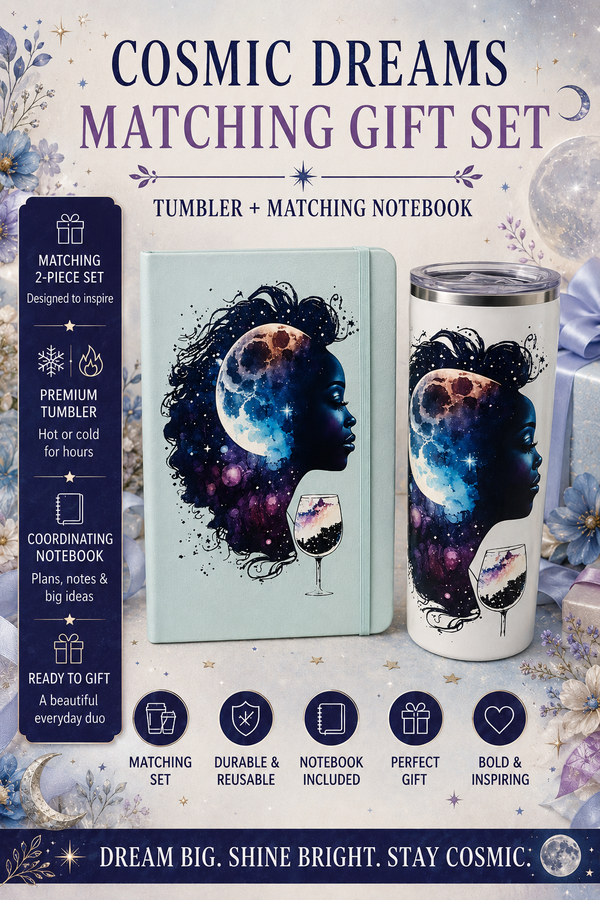 Cosmic Dreams Matching Tumbler & Notebook Gift Set